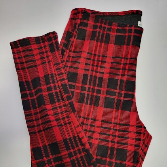 NWOT eye candy buffalo plaid leggings L/XL‎ - Picture 1 of 3